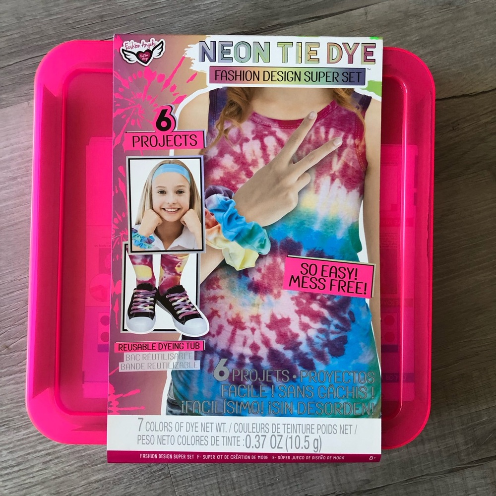 Fashion Angels Neon Tie Dye Fashion Design Super Set - Bright Multicolor
